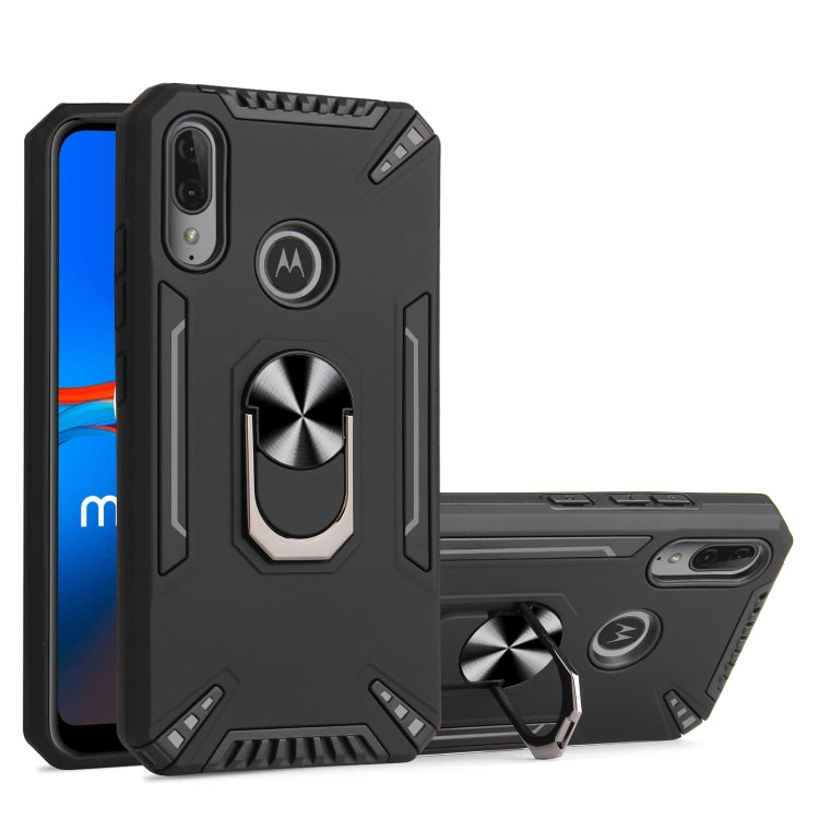 For Motorola Moto E6 Plus PC + TPU Protective Case with 360 Degrees Rotatable Ring Holder