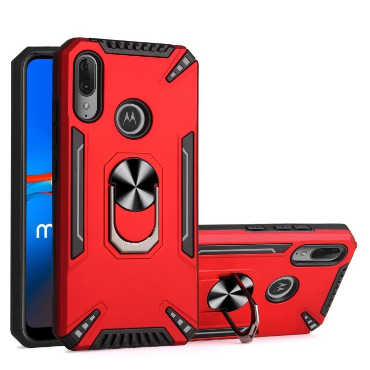 For Motorola Moto E6 Plus PC + TPU Protective Case with 360 Degrees Rotatable Ring Holder