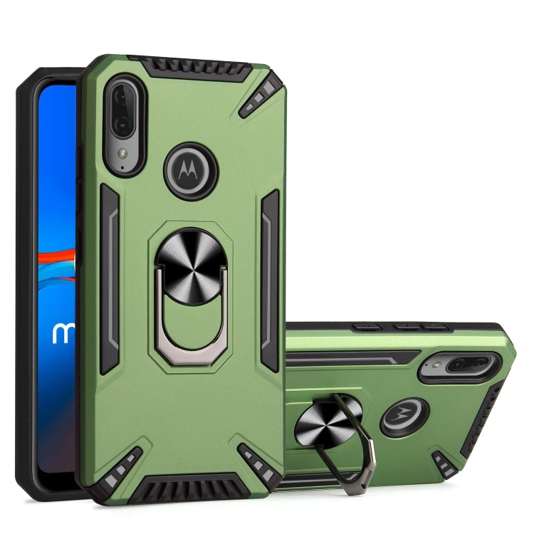 For Motorola Moto E6 Plus PC + TPU Protective Case with 360 Degrees Rotatable Ring Holder