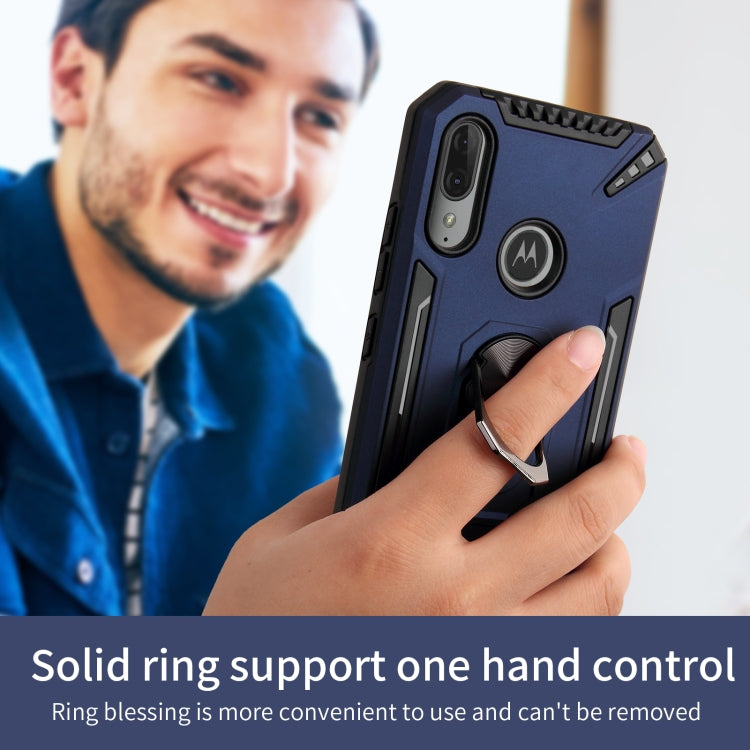 For Motorola Moto E6 Plus PC + TPU Protective Case with 360 Degrees Rotatable Ring Holder
