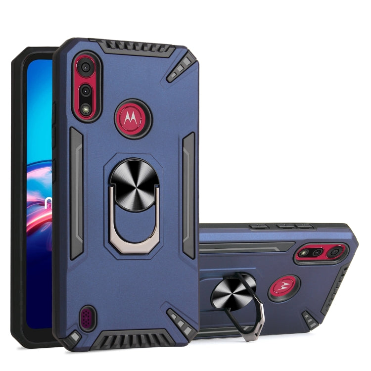 For Motorola Moto E6s 2020 PC + TPU Protective Case with 360 Degrees Rotatable Ring Holder