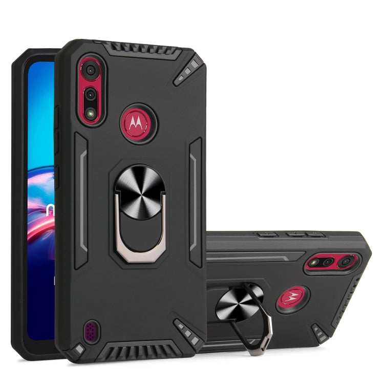 For Motorola Moto E6s 2020 PC + TPU Protective Case with 360 Degrees Rotatable Ring Holder