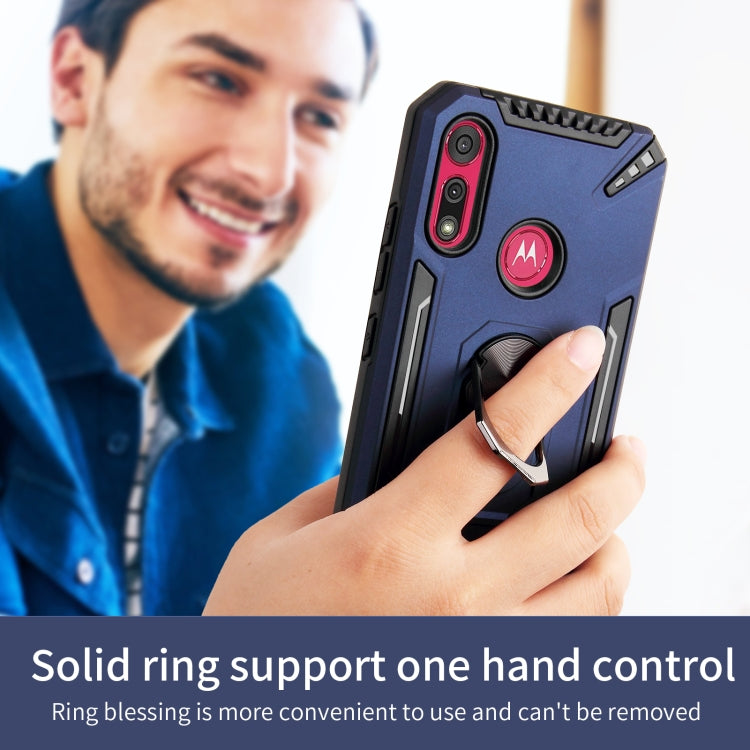 For Motorola Moto E6s 2020 PC + TPU Protective Case with 360 Degrees Rotatable Ring Holder