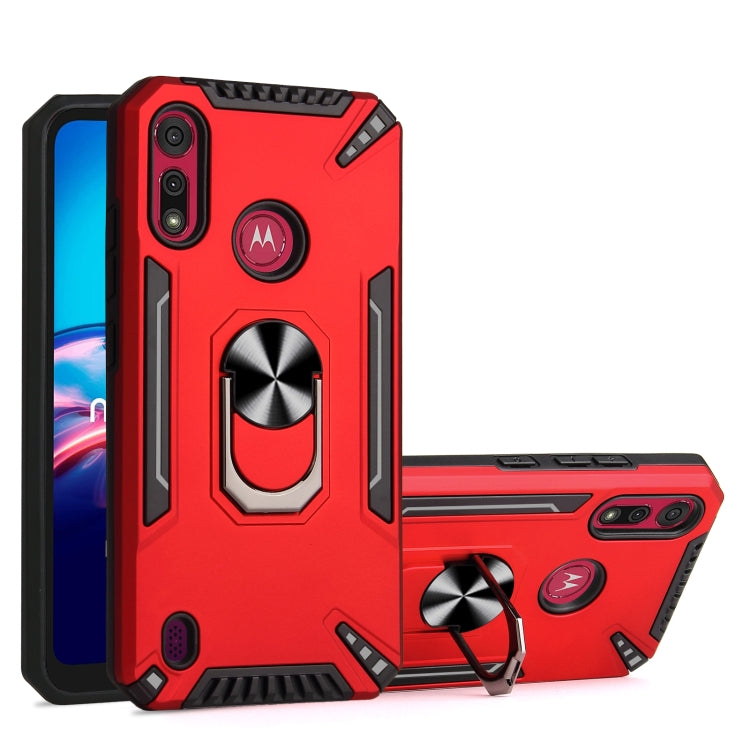 For Motorola Moto E6s 2020 PC + TPU Protective Case with 360 Degrees Rotatable Ring Holder