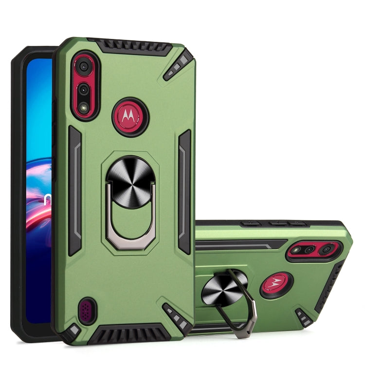 For Motorola Moto E6s 2020 PC + TPU Protective Case with 360 Degrees Rotatable Ring Holder