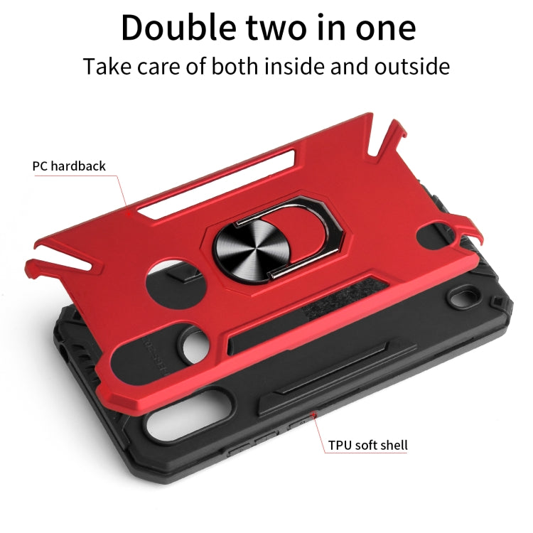 For Motorola Moto E6s 2020 PC + TPU Protective Case with 360 Degrees Rotatable Ring Holder