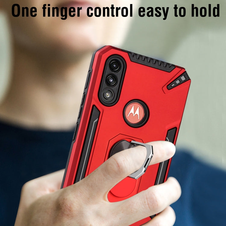 For Motorola Moto E7 Power PC + TPU Protective Case with 360 Degrees Rotatable Ring Holder