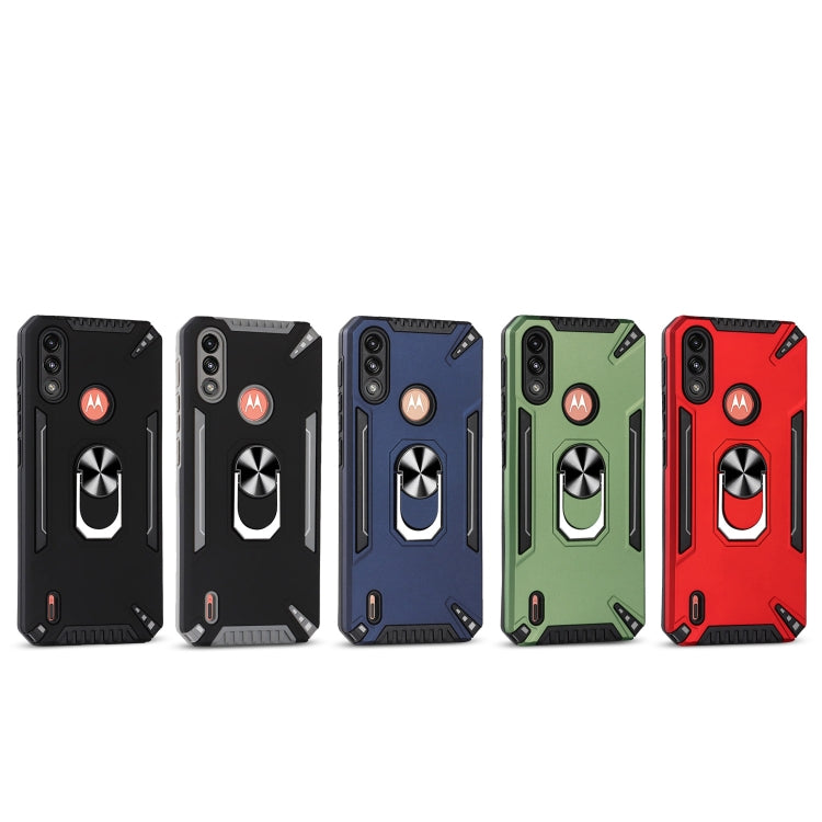 For Motorola Moto E7 Power PC + TPU Protective Case with 360 Degrees Rotatable Ring Holder