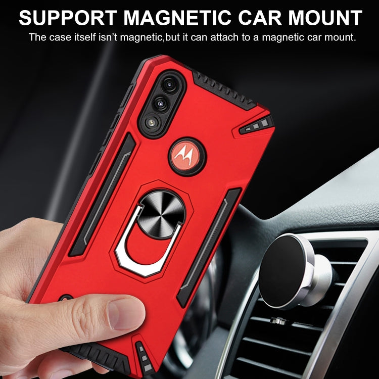 For Motorola Moto E7 Power PC + TPU Protective Case with 360 Degrees Rotatable Ring Holder