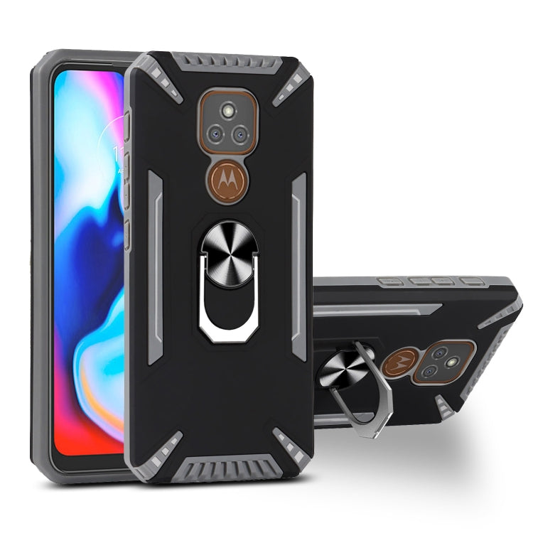 For Motorola Moto E7 Plus PC + TPU Protective Case with 360 Degrees Rotatable Ring Holder