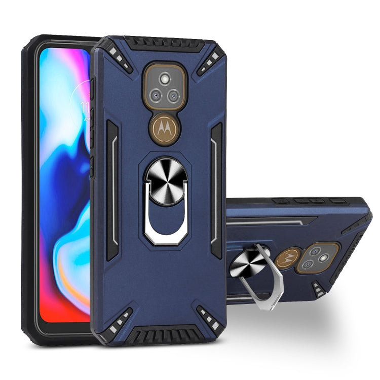 For Motorola Moto E7 Plus PC + TPU Protective Case with 360 Degrees Rotatable Ring Holder