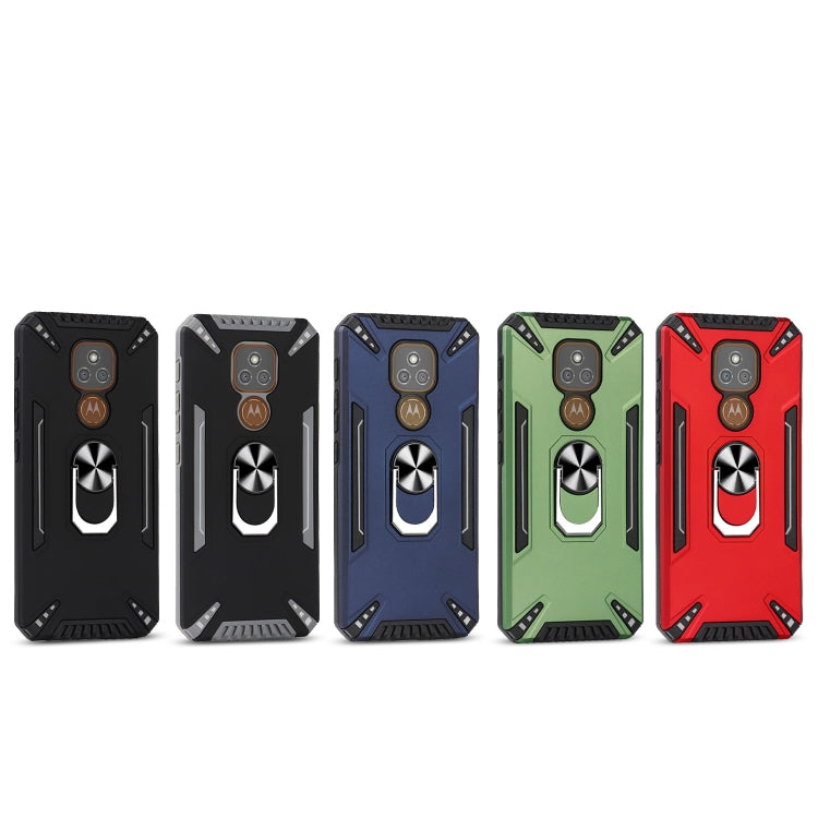 For Motorola Moto E7 Plus PC + TPU Protective Case with 360 Degrees Rotatable Ring Holder
