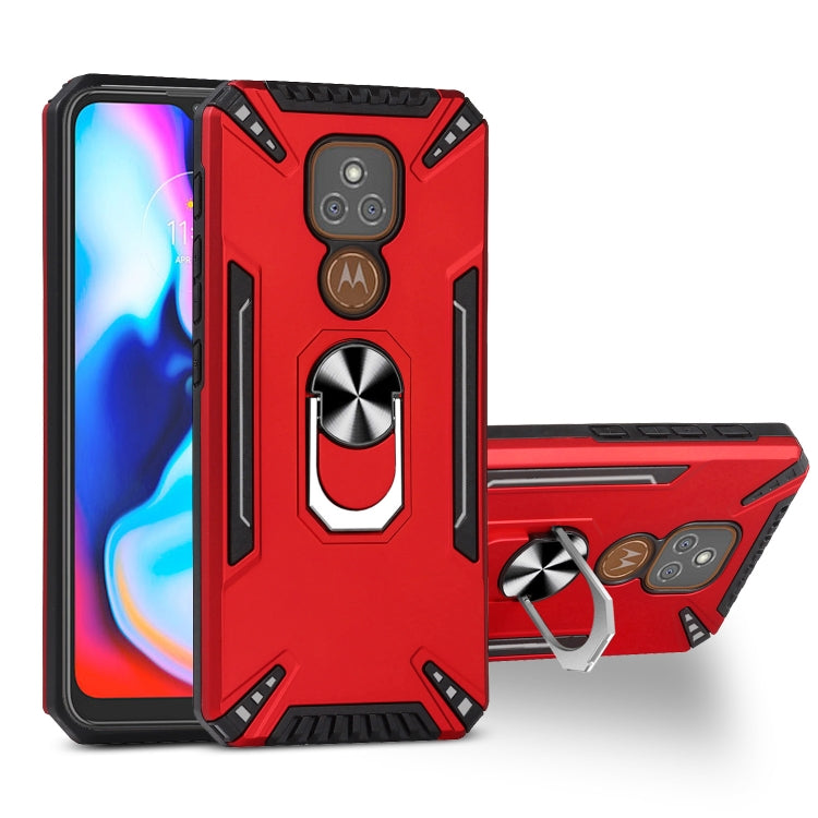 For Motorola Moto E7 Plus PC + TPU Protective Case with 360 Degrees Rotatable Ring Holder