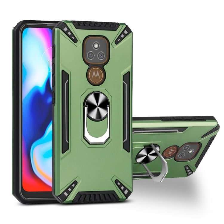 For Motorola Moto E7 Plus PC + TPU Protective Case with 360 Degrees Rotatable Ring Holder
