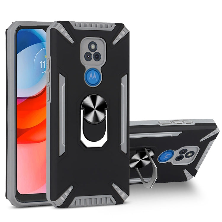 For Motorola Moto G Play 2021 PC + TPU Protective Case with 360 Degrees Rotatable Ring Holder