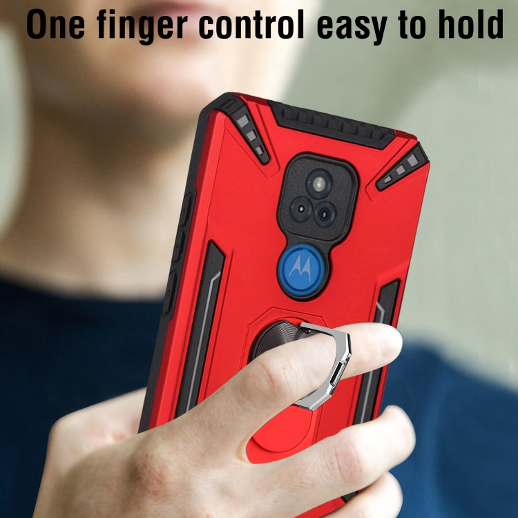 For Motorola Moto G Play 2021 PC + TPU Protective Case with 360 Degrees Rotatable Ring Holder