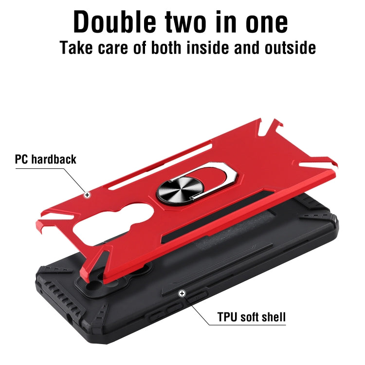 For Motorola Moto G Play 2021 PC + TPU Protective Case with 360 Degrees Rotatable Ring Holder