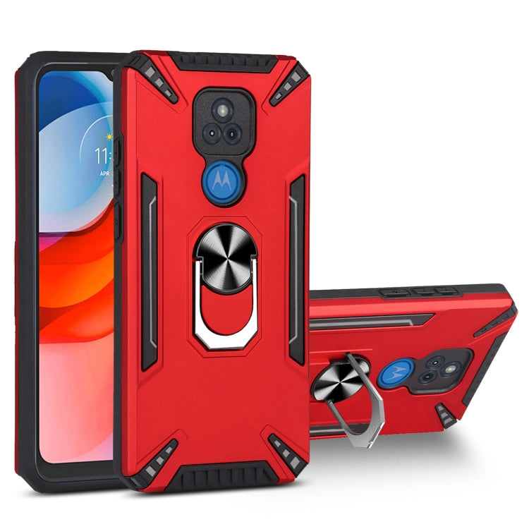 For Motorola Moto G Play 2021 PC + TPU Protective Case with 360 Degrees Rotatable Ring Holder