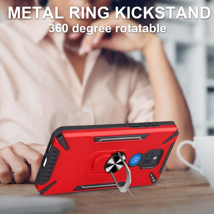 For Motorola Moto G Play 2021 PC + TPU Protective Case with 360 Degrees Rotatable Ring Holder
