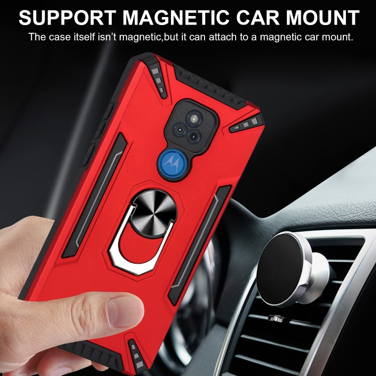 For Motorola Moto G Play 2021 PC + TPU Protective Case with 360 Degrees Rotatable Ring Holder