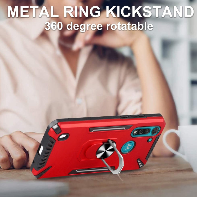 For Motorola Moto G8 Power Lite PC + TPU Protective Case with 360 Degrees Rotatable Ring Holder