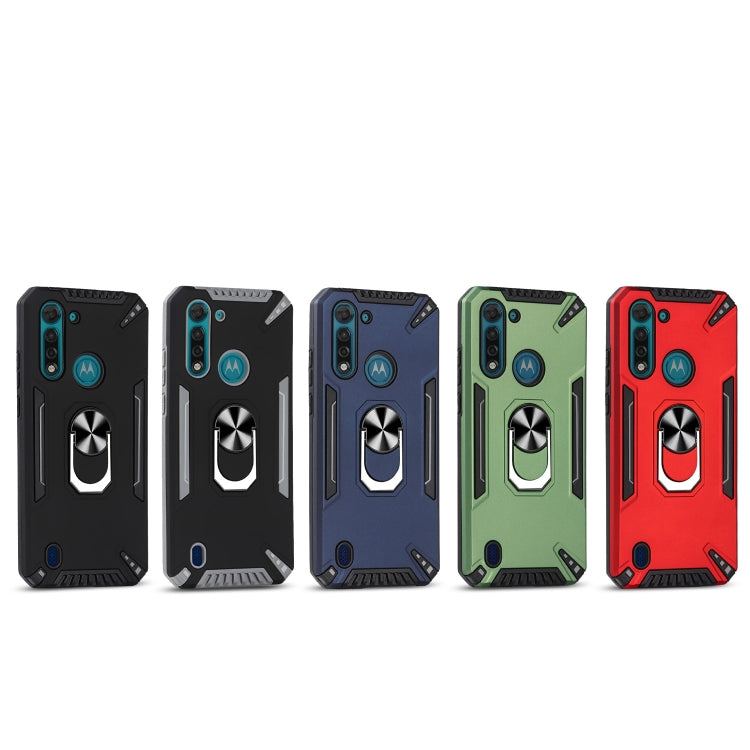 For Motorola Moto G8 Power Lite PC + TPU Protective Case with 360 Degrees Rotatable Ring Holder