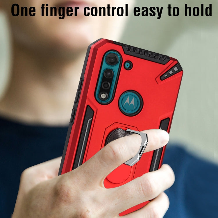 For Motorola Moto G8 Power Lite PC + TPU Protective Case with 360 Degrees Rotatable Ring Holder