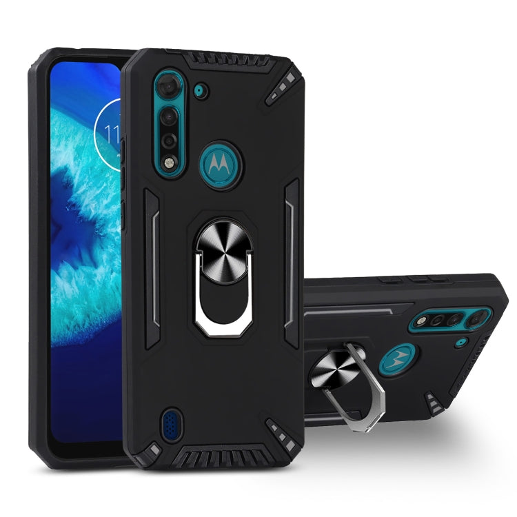 For Motorola Moto G8 Power Lite PC + TPU Protective Case with 360 Degrees Rotatable Ring Holder