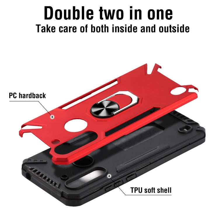 For Motorola Moto G8 Power Lite PC + TPU Protective Case with 360 Degrees Rotatable Ring Holder