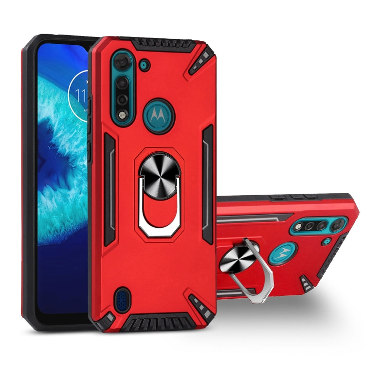 For Motorola Moto G8 Power Lite PC + TPU Protective Case with 360 Degrees Rotatable Ring Holder