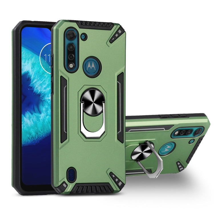 For Motorola Moto G8 Power Lite PC + TPU Protective Case with 360 Degrees Rotatable Ring Holder