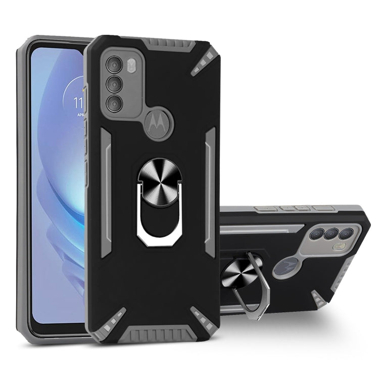 For Motorola Moto G50 PC + TPU Protective Case with 360 Degrees Rotatable Ring Holder