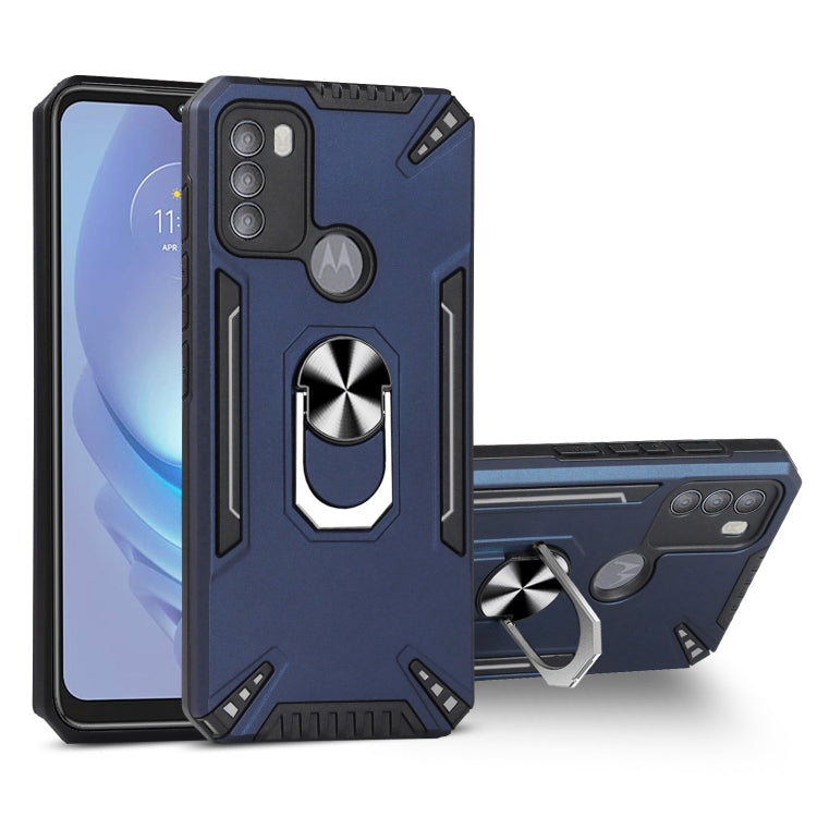 For Motorola Moto G50 PC + TPU Protective Case with 360 Degrees Rotatable Ring Holder