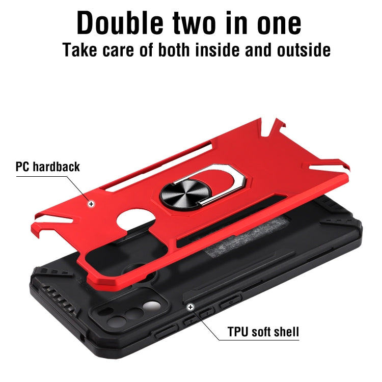 For Motorola Moto G50 PC + TPU Protective Case with 360 Degrees Rotatable Ring Holder