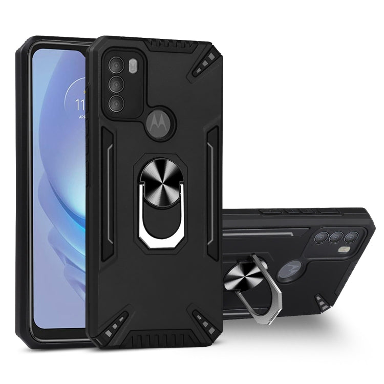 For Motorola Moto G50 PC + TPU Protective Case with 360 Degrees Rotatable Ring Holder
