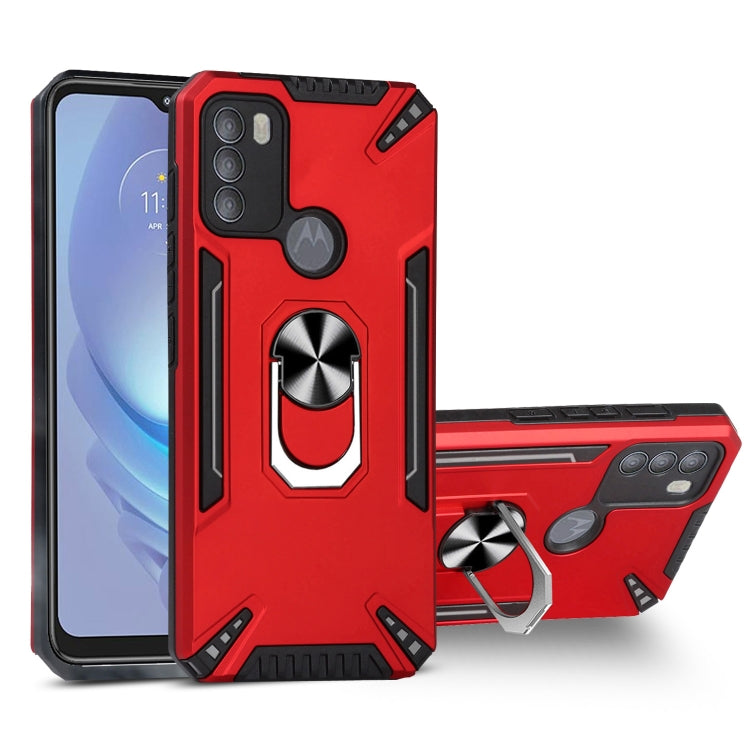 For Motorola Moto G50 PC + TPU Protective Case with 360 Degrees Rotatable Ring Holder