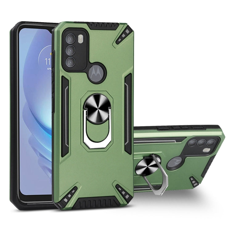 For Motorola Moto G50 PC + TPU Protective Case with 360 Degrees Rotatable Ring Holder