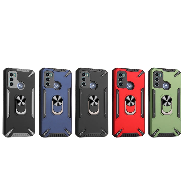 For Motorola Moto G60 PC + TPU Protective Case with 360 Degrees Rotatable Ring Holder