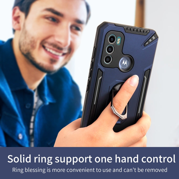 For Motorola Moto G60 PC + TPU Protective Case with 360 Degrees Rotatable Ring Holder