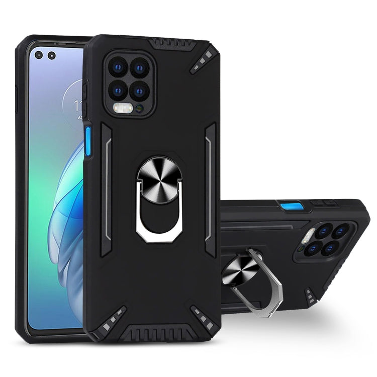 For Motorola Moto G100 PC + TPU Protective Case with 360 Degrees Rotatable Ring Holder