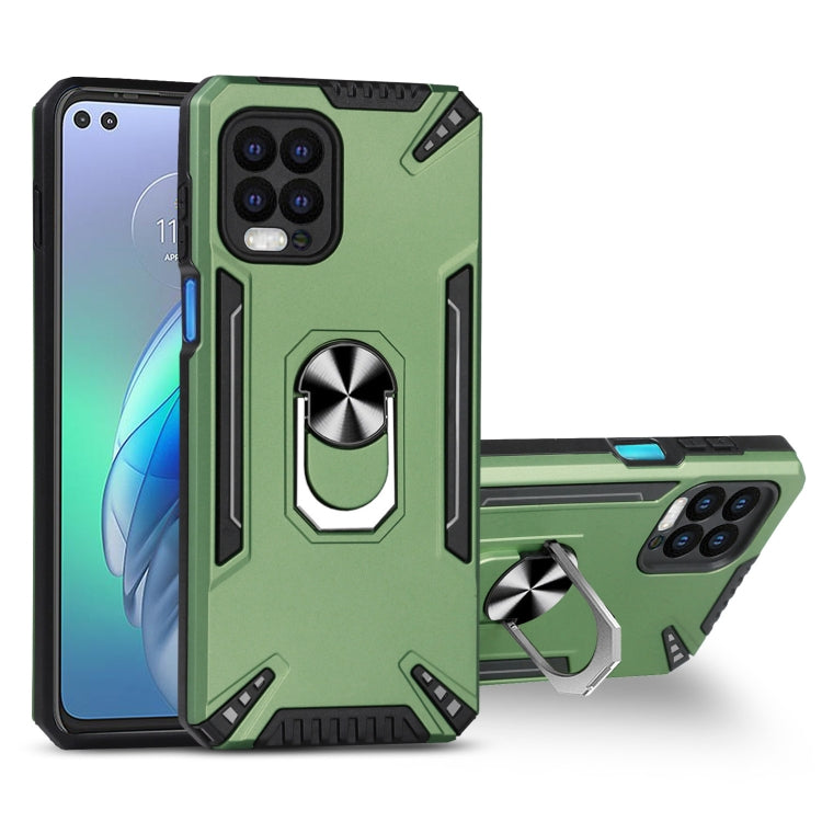 For Motorola Moto G100 PC + TPU Protective Case with 360 Degrees Rotatable Ring Holder