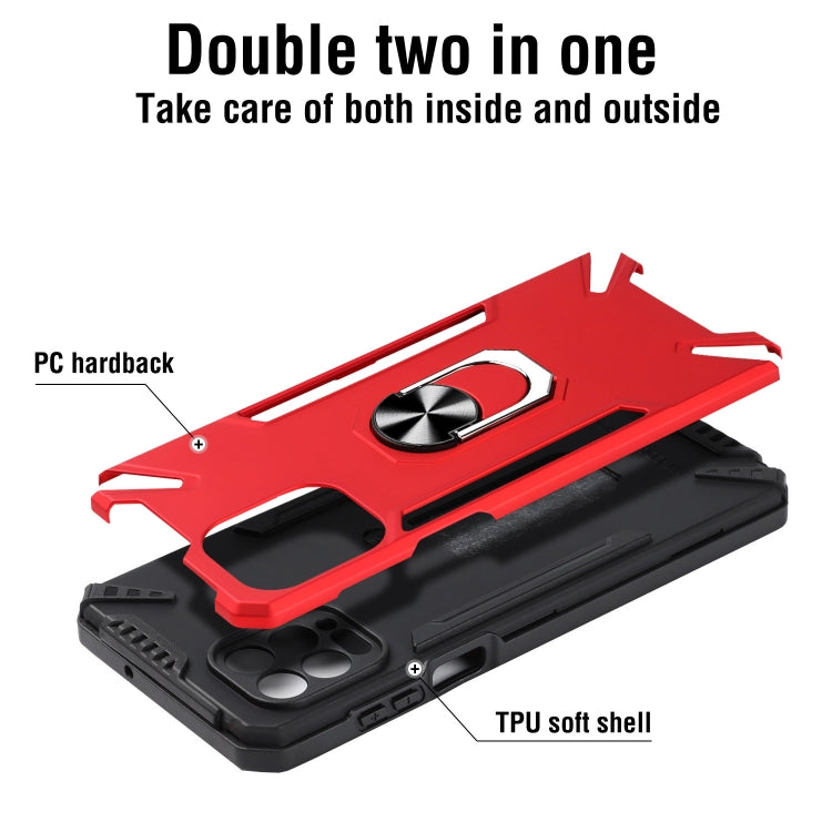 For Motorola Moto G100 PC + TPU Protective Case with 360 Degrees Rotatable Ring Holder