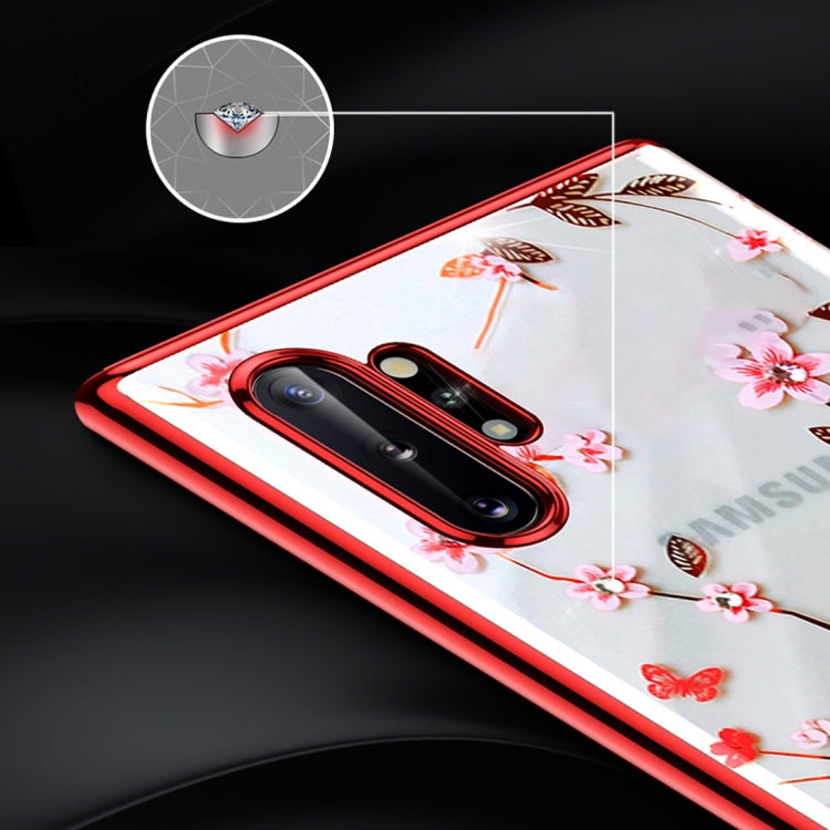 For Galaxy Note 10 SULADA Flower Pattern Plating Diamond PC Protective Case