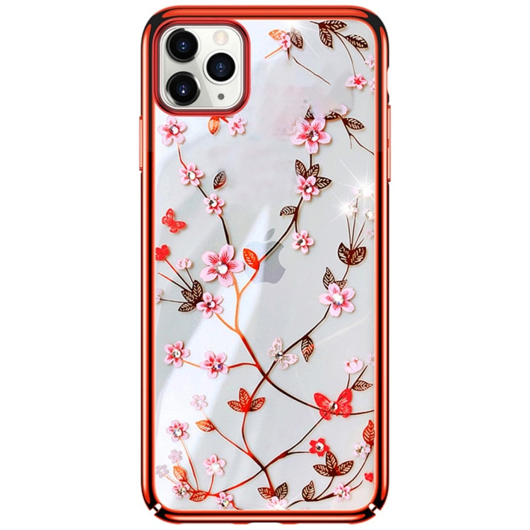 For iPhone 11 SULADA Flower Pattern Plating Diamond PC Protective Case