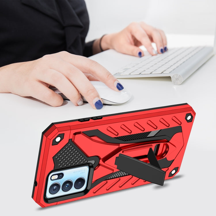 For OPPO Reno6 Pro 5G Shockproof TPU + PC Protective Case with Holder