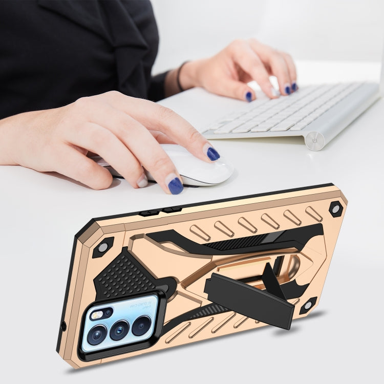 For OPPO Reno6 Pro 5G Shockproof TPU + PC Protective Case with Holder