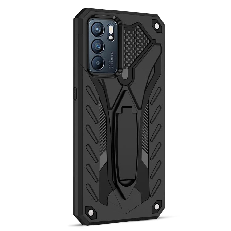 For OPPO Reno6 5G Shockproof TPU + PC Protective Case with Holder