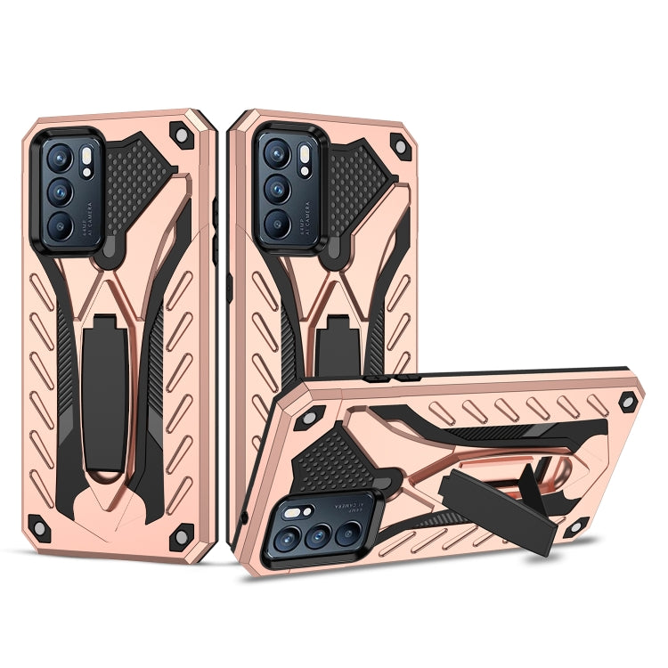 For OPPO Reno6 5G Shockproof TPU + PC Protective Case with Holder