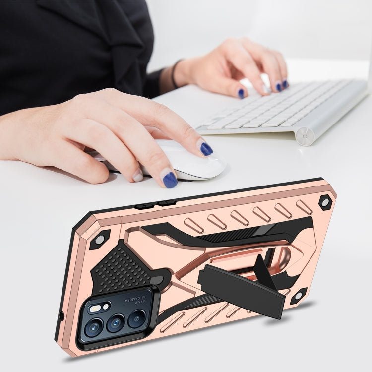 For OPPO Reno6 5G Shockproof TPU + PC Protective Case with Holder