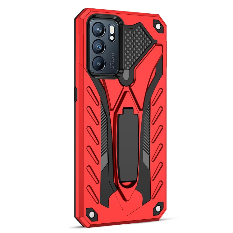 For OPPO Reno6 5G Shockproof TPU + PC Protective Case with Holder
